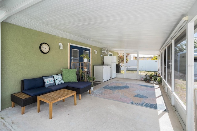 1601 14th St W, Palmetto, FL 34221 - sunroom featuring french doors and an outdoor hangout area