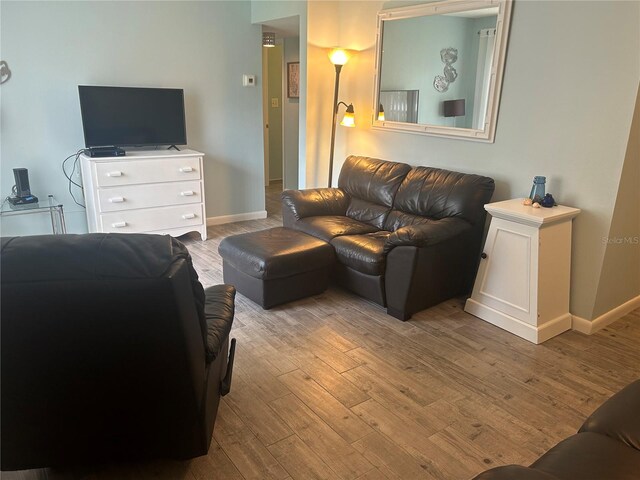 501 E Bay Dr Unit 2003, Largo, FL 33770 - living area featuring wood finished floors and baseboards