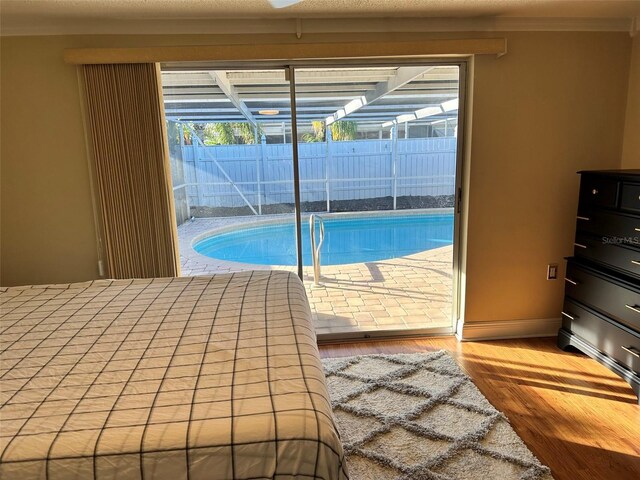 view of swimming pool with a fenced in pool