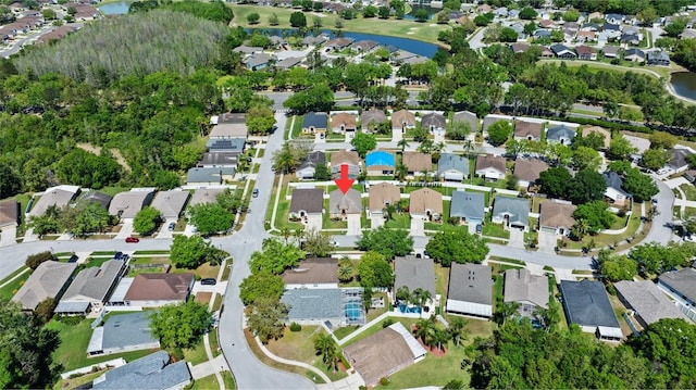 26850 Middleground Loop, Wesley Chapel, FL 33544 - aerial overview of property's location with nearby suburban area and a nearby body of water
