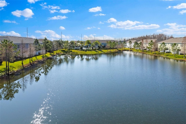 property view of water featuring a residential view