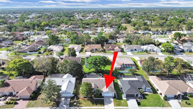 birds eye view of property featuring a residential view