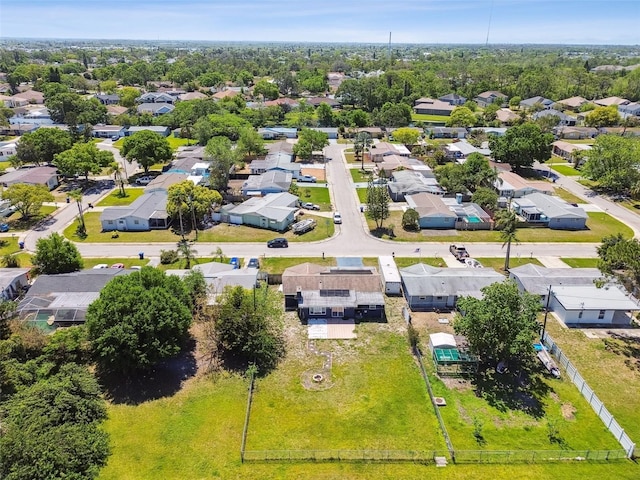 aerial view with a residential view