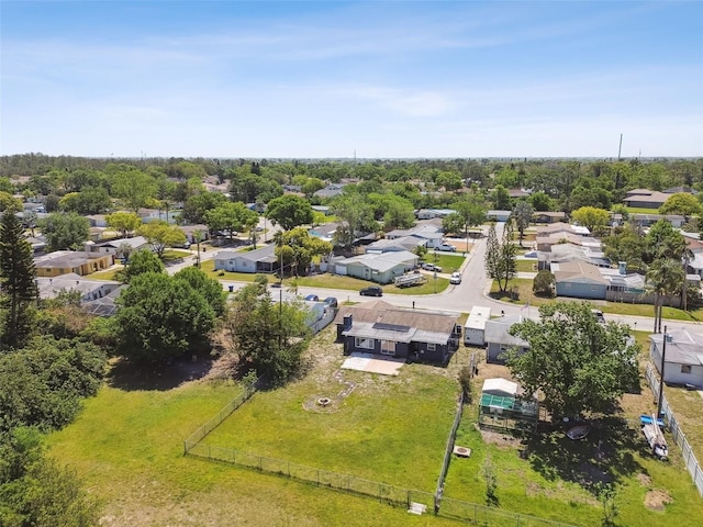 bird's eye view featuring a residential view