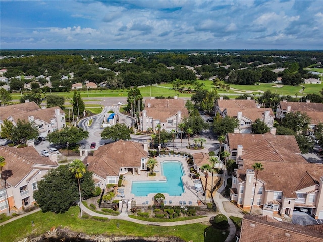 10442 Villa View Cir, Tampa, FL 33647 - birds eye view of property featuring a residential view