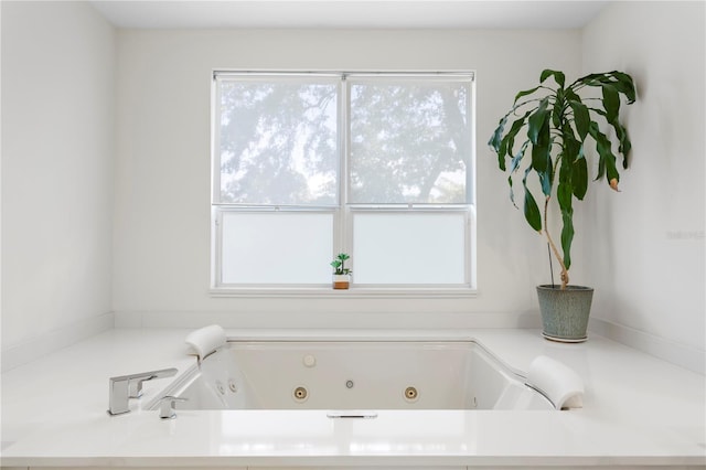 bathroom featuring a jetted tub