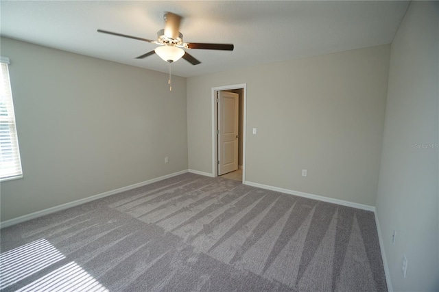 1038 Ocean Spray Dr, Ruskin, FL 33570 - empty room with a ceiling fan, carpet flooring, and plenty of natural light