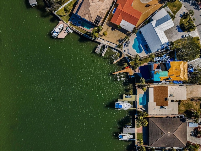 366 La Hacienda Dr, Indian Rocks Beach, FL 33785 - birds eye view of property featuring a water view