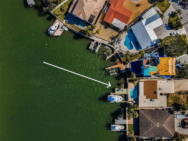 366 La Hacienda Dr, Indian Rocks Beach, FL 33785 - birds eye view of property with a water view