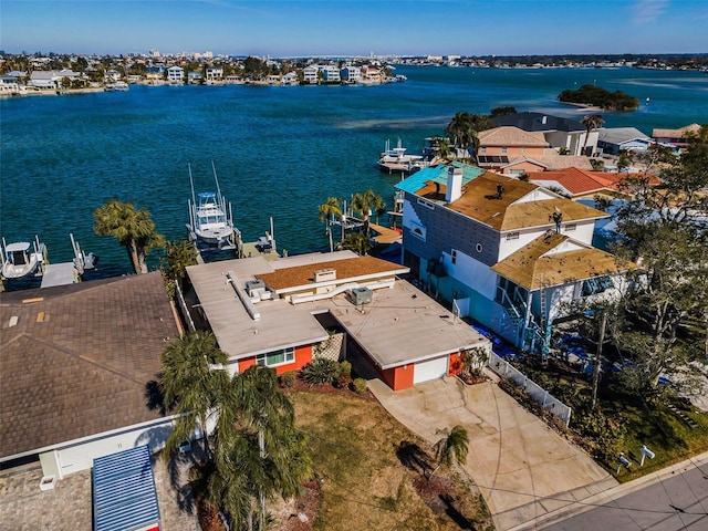 366 La Hacienda Dr, Indian Rocks Beach, FL 33785 - birds eye view of property featuring a water view