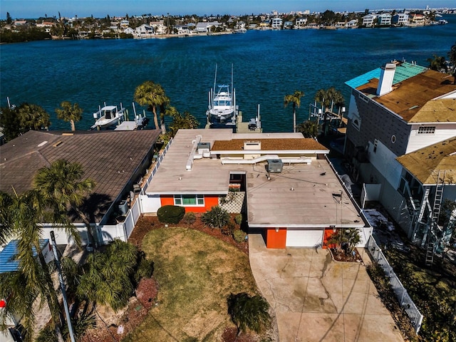366 La Hacienda Dr, Indian Rocks Beach, FL 33785 - birds eye view of property featuring a water view