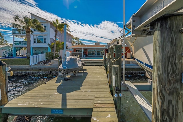 366 La Hacienda Dr, Indian Rocks Beach, FL 33785 - view of dock with boat lift