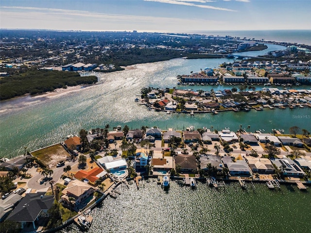 366 La Hacienda Dr, Indian Rocks Beach, FL 33785 - birds eye view of property featuring a residential view and a water view