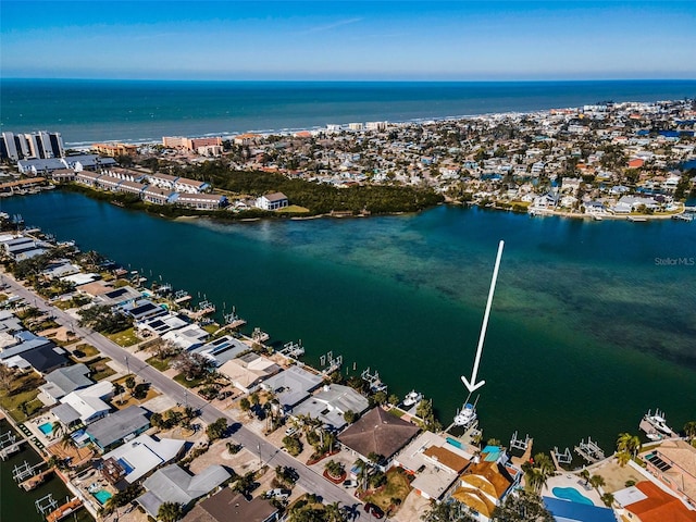 366 La Hacienda Dr, Indian Rocks Beach, FL 33785 - bird's eye view featuring a water view