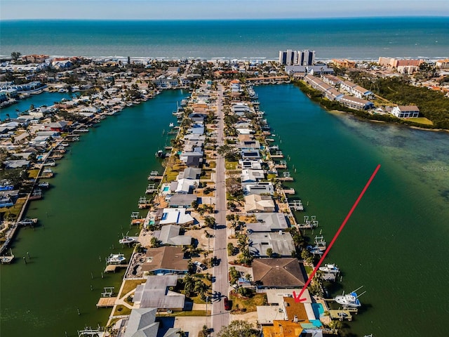 366 La Hacienda Dr, Indian Rocks Beach, FL 33785 - aerial view with a water view