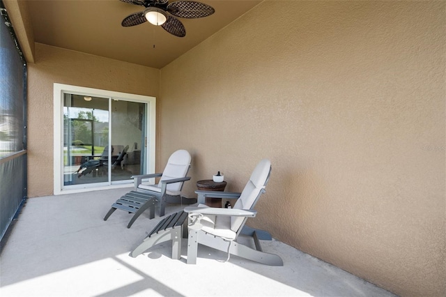 21046 Passive Porch Dr, Land O Lakes, FL 34637 - view of patio with ceiling fan