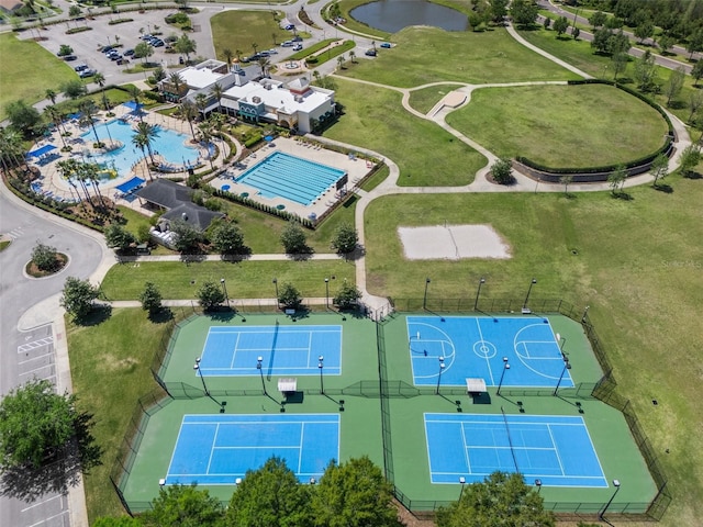 21046 Passive Porch Dr, Land O Lakes, FL 34637 - birds eye view of property with a water view