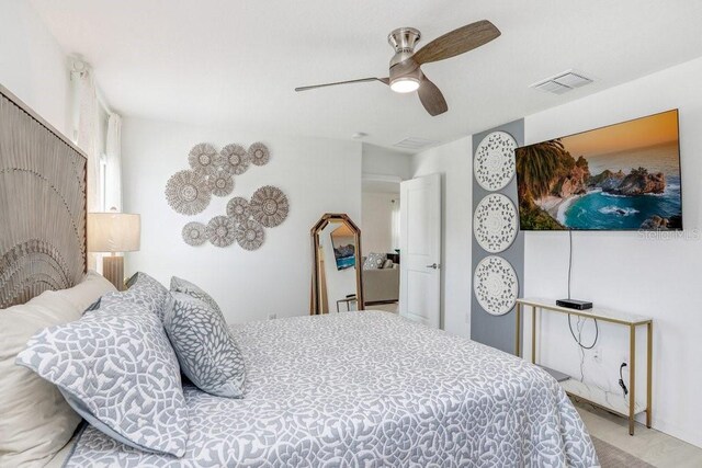 9617 Branching Ship Trce, Wesley Chapel, FL 33545 - bedroom with ceiling fan and visible vents