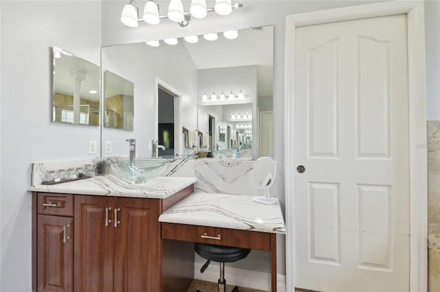 full bathroom with vanity