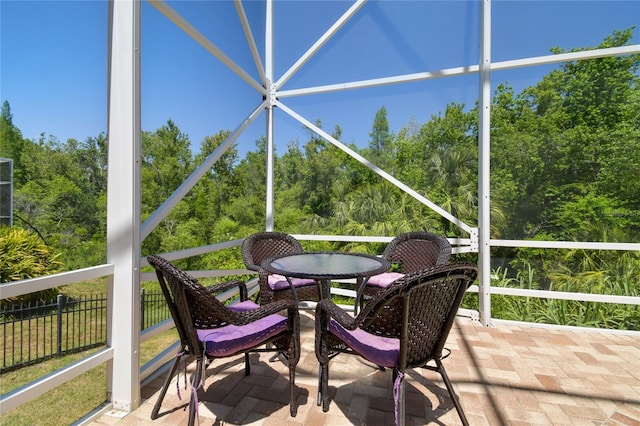 view of sunroom / solarium