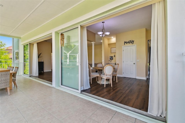 13310 Waterford Run Dr, Riverview, FL 33569 - sunroom / solarium with a chandelier and healthy amount of natural light