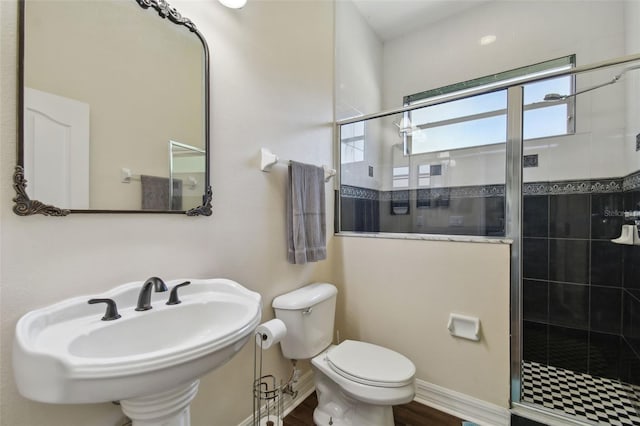 13310 Waterford Run Dr, Riverview, FL 33569 - bathroom with a shower stall and toilet