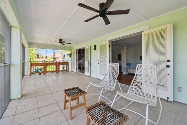 13310 Waterford Run Dr, Riverview, FL 33569 - sunroom with ceiling fan