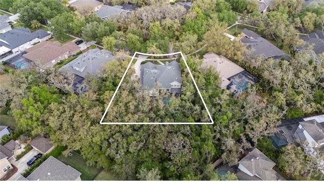 aerial view with a residential view