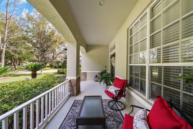 balcony with a porch