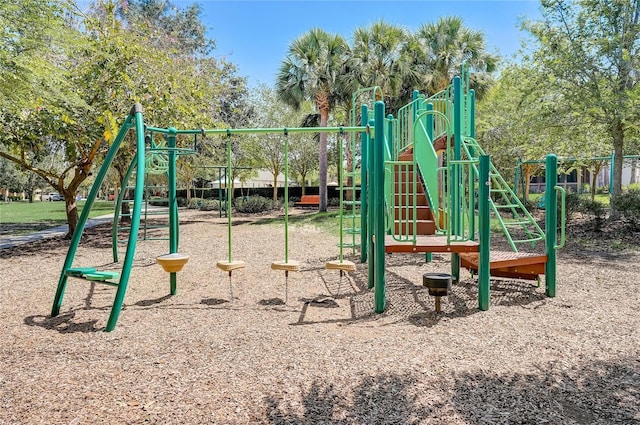 view of community jungle gym