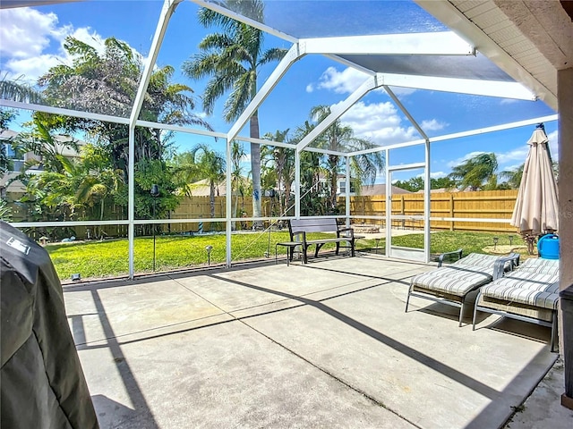 view of sunroom