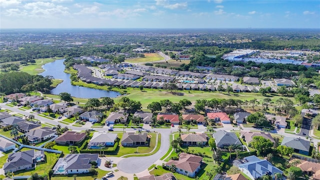 3625 Gaviota Dr, Ruskin, FL 33573 - drone / aerial view with view of golf course, a water view, and a residential view