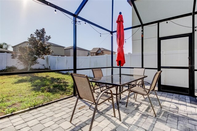 view of sunroom
