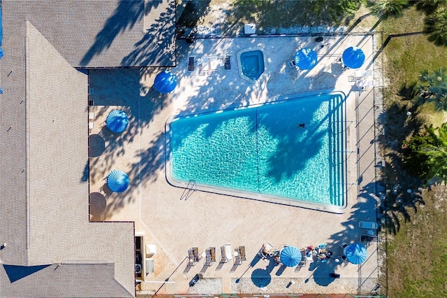 1203 16th Cir SE, Largo, FL 33771 - drone / aerial view of a pool area