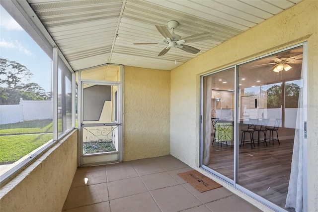 1203 16th Cir SE, Largo, FL 33771 - unfurnished sunroom with ceiling fan