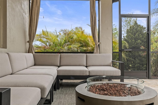 view of sunroom