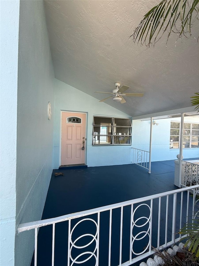 195 45th Ave, St Pete Beach, FL 33706 - view of exterior entry with a ceiling fan