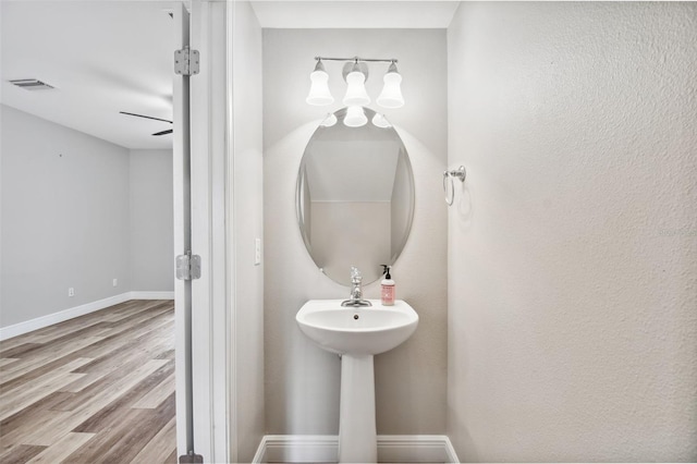 10407 Westpark Preserve Blvd, Tampa, FL 33625 - bathroom featuring wood finished floors and baseboards