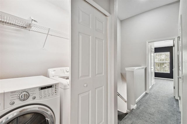 10407 Westpark Preserve Blvd, Tampa, FL 33625 - laundry room with carpet floors and baseboards