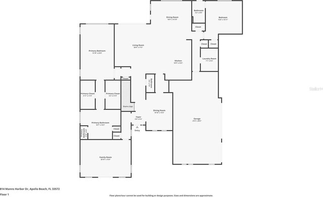 814 Manns Harbor Dr, Apollo Beach, FL 33572 - room layout