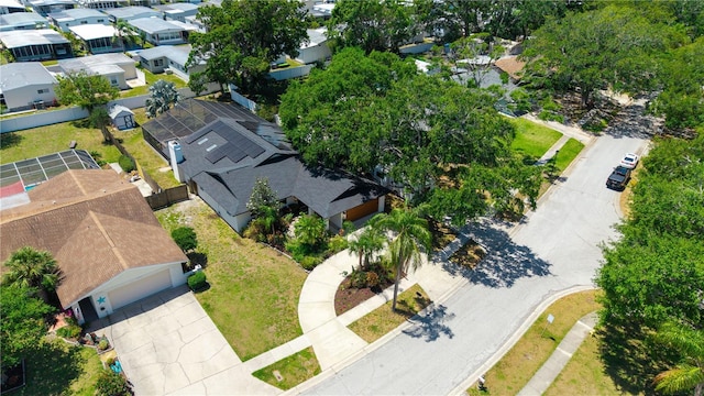 drone / aerial view with a residential view