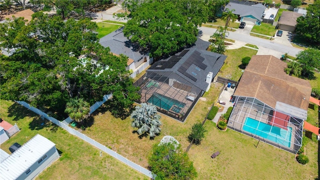 bird's eye view featuring a residential view