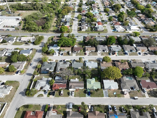 drone / aerial view with a residential view