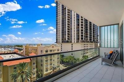 balcony with a city view
