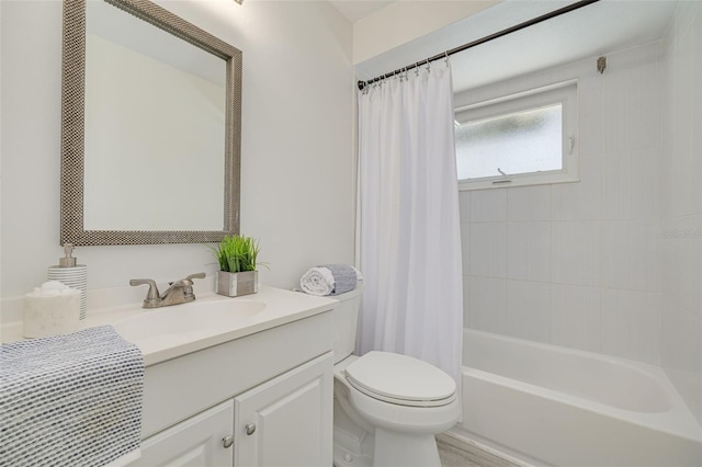 7906 Bayshore Dr, Seminole, FL 33776 - bathroom with toilet, shower / tub combo, and vanity