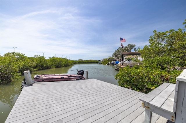 7906 Bayshore Dr, Seminole, FL 33776 - dock area featuring a water view