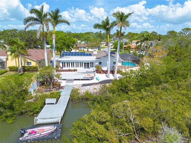 7906 Bayshore Dr, Seminole, FL 33776 - aerial view featuring a water view