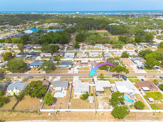2605 Fulton St SW, Largo, FL 33774 - aerial perspective of suburban area featuring a pool area