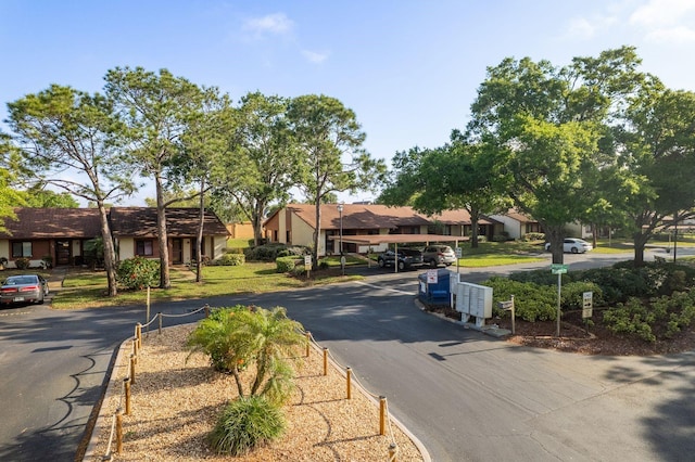 view of street with a residential view