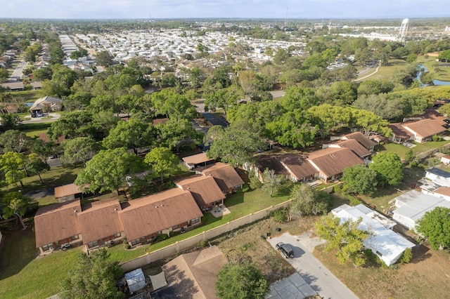 aerial view with a residential view